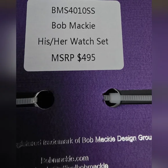 Bob Mackie Silver Mens And Womens Watch Set